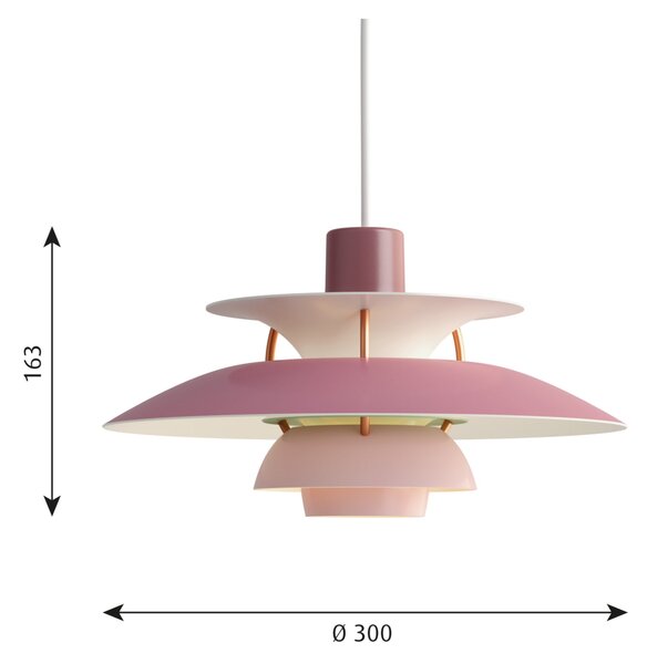 Závesná lampa PH 5 Mini Hues of Rose