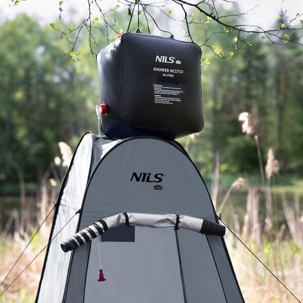 NC1706 ŠEDÁ SKLADACIA PREOBLEČACIA/SPRCHOVÁ KABÍNA NILS CAMP