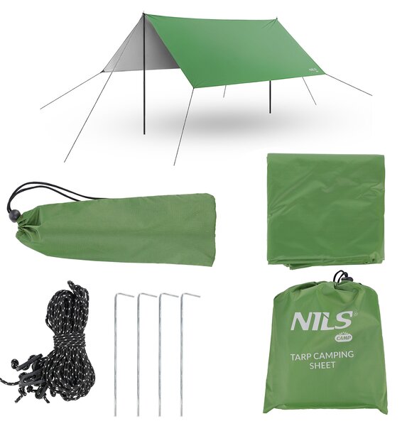 NC17107 ZELENÁ CESTOVNÁ PLACHTA / TARP NILS CAMP