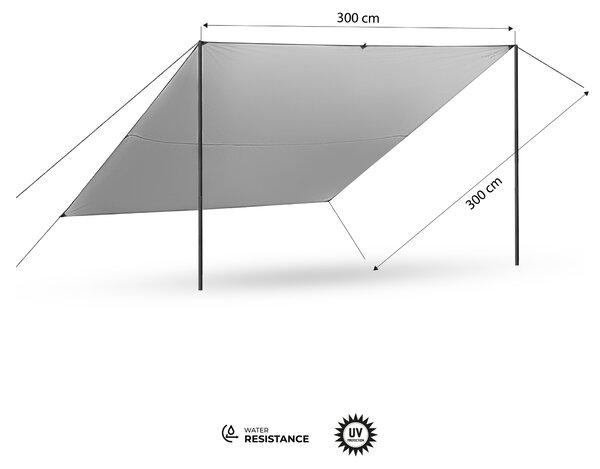 NC17107 ZELENÁ CESTOVNÁ PLACHTA / TARP NILS CAMP