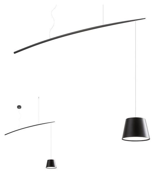 Redo 01-1498 - LED Luster na lanku LOLLI LED/6W/230V čierna