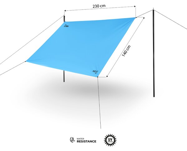 NC17111 MODRÁ CESTOVNÁ PLACHTA / TARP NILS CAMP