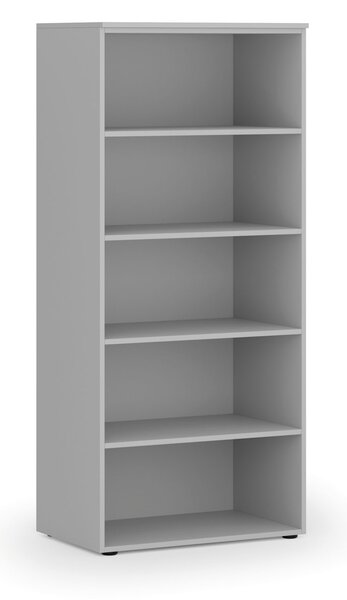 Kancelársky regál PRIMO GRAY, 800 x 500 x 1781 mm, sivá