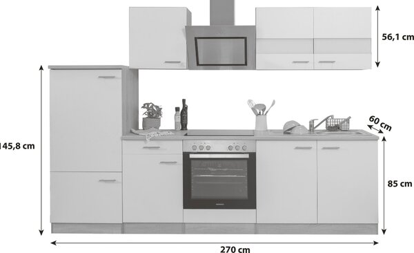 KUCHYNSKÝ BLOK 270 cm Respekta - Online Only kuchyne, Online Only