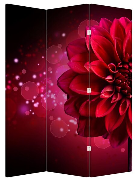 Paraván - Červená kvetina (126x170 cm)