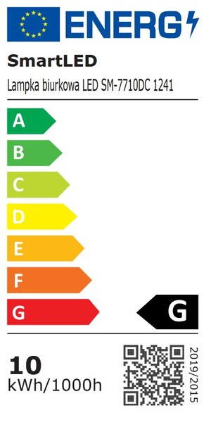 Smart LED LED stolná stmievateľná lampička s klipom CCT 10W 300Lm USB čierna farba