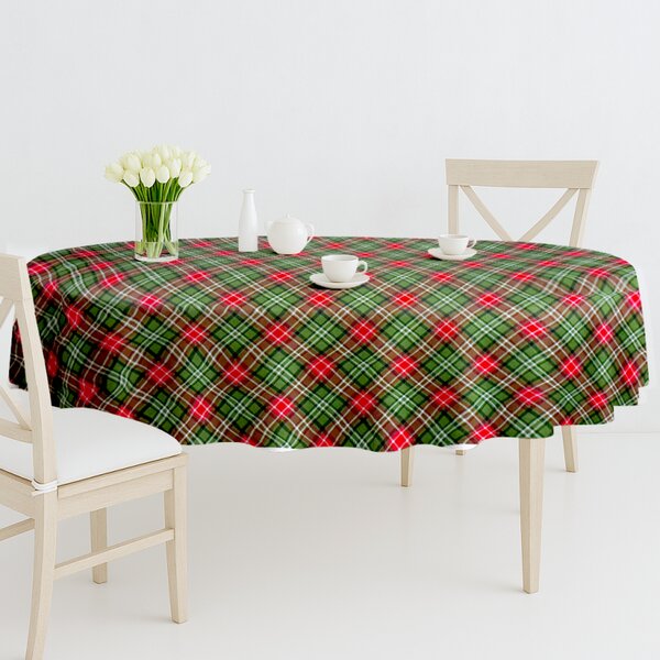 Ervi Teflónový obrus na stôl oválny Royal Lux - Vianočný tartan