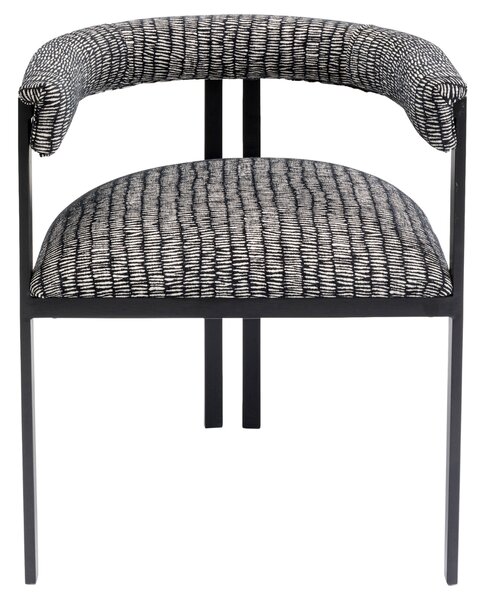 Paris S & P stolička s čiernobielym vzorom