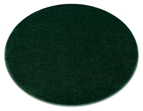 Okrúhly koberec SOFTY Jednofarebný, tmavozelený