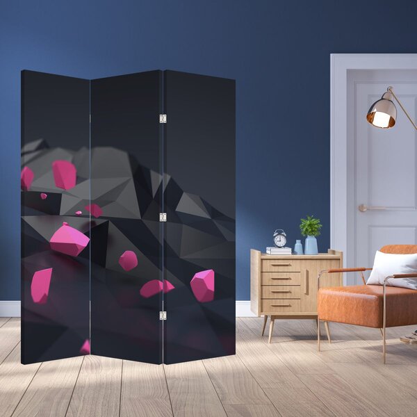 Paraván - 3D abstrakcie (126x170 cm)