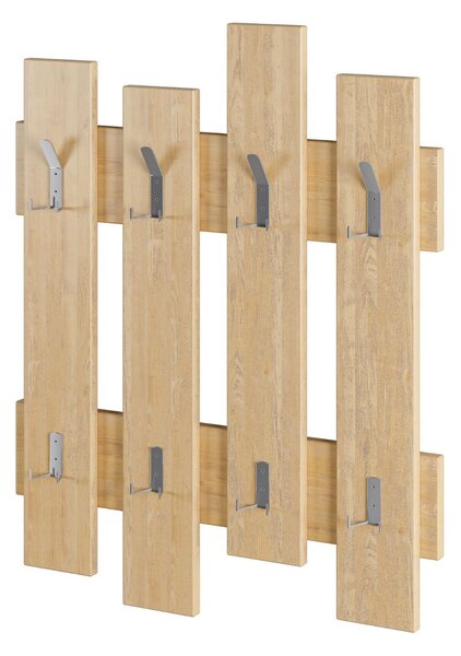 Hanah Home Nástenný vešiak Wave 64 cm hnedý