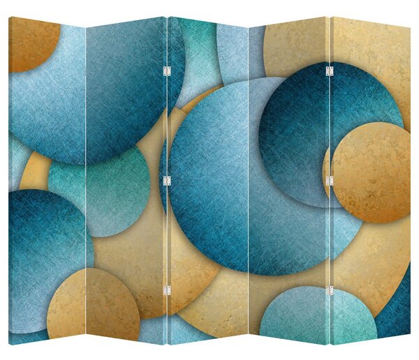 Paraván - Abstrakcia kruhy (210x170 cm)
