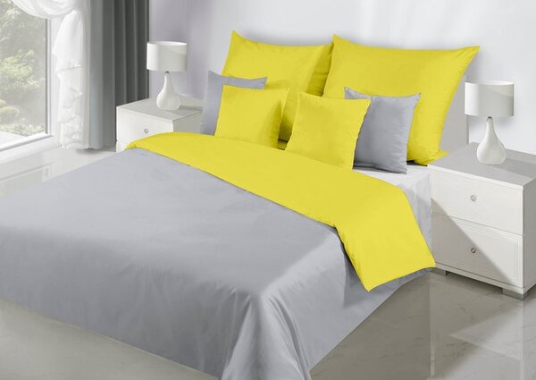 Kvalitné obojstranné posteľné obliečky v žltej farbe Žltá