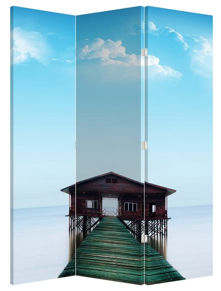 Paraván - Dom na mori (126x170 cm)