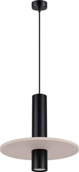 Sollux SL.1882 - Závesný luster PELTA na lane 1xGU10/10W/230V čierna/krémová