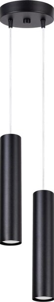 Sollux SL.1869 - Závesný luster na lanku LAGOS 2xGU10/10W/230V čierny