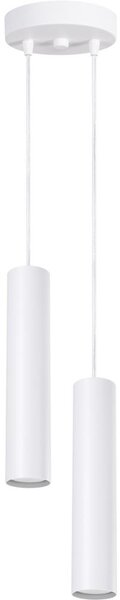 Sollux SL.1868 - Závesné svietidlo LAGOS na lanku 2xGU10/10W/230V biele
