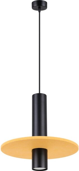 Sollux SL.1883 - Luster na lanku PELTA 1xGU10/10W/230V čierna/žltá