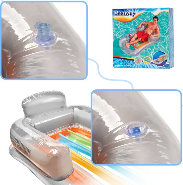 IKO Nafukovacie kreslo Bestway 43028 – sivé