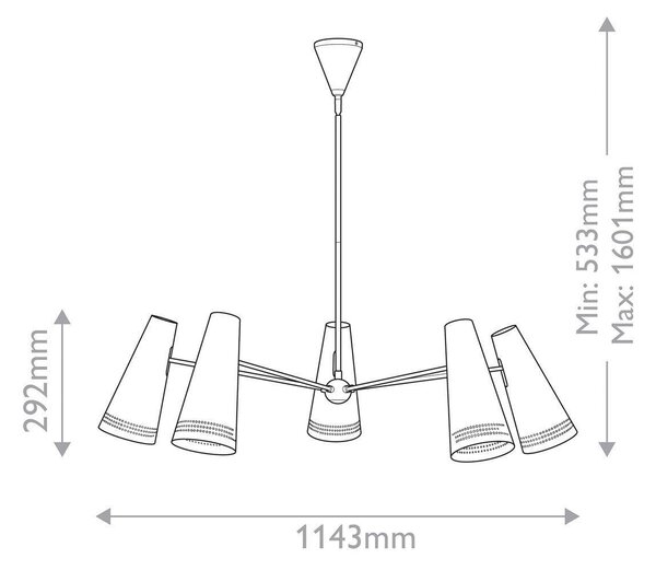 LUSTER, 114,3/29,2 cm Elstead Lighting - Interiérové svietidlá
