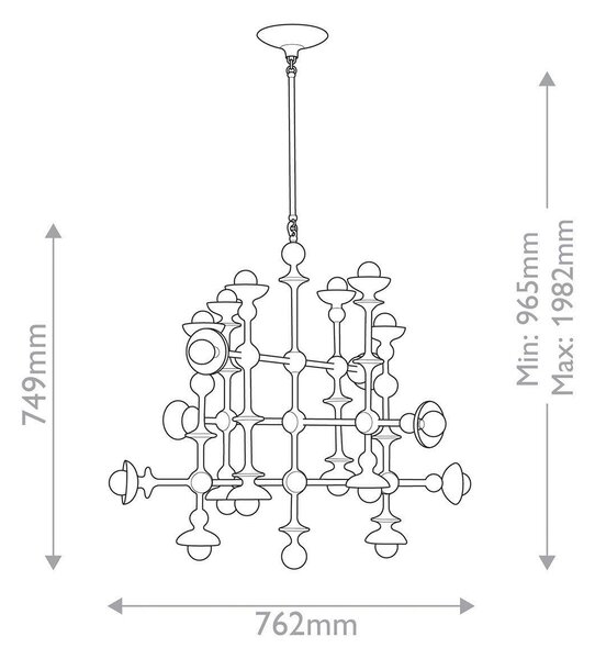 LUSTER, 76,2/74,9 cm Elstead Lighting - Interiérové svietidlá