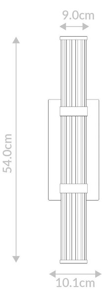 NÁSTENNÉ LED SVIETIDLO, 9/54/10,1 cm Elstead Lighting - Online Only bytové doplnky, Online Only