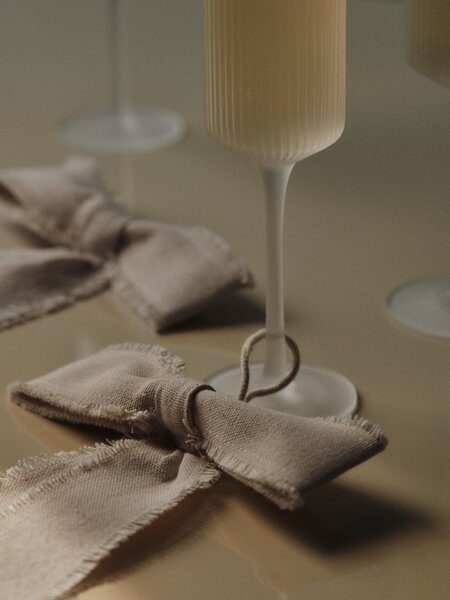 Vianočná ozdoba Bow Small Natural – set 2 ks