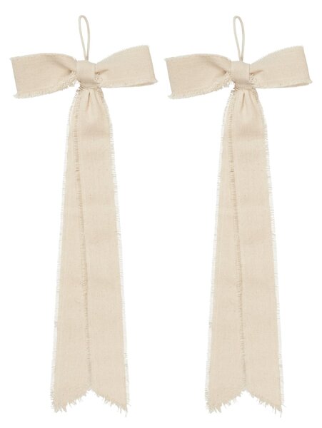 Vianočná ozdoba Bow Small Natural – set 2 ks