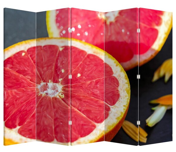 Paraván - rozkrojení grapefruity (210x170 cm)