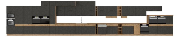 NovýNábytok.sk Horná kuchynská skrinka Virion 80 G 72 2F (dub lancelot + matera). Vlastná spoľahlivá doprava až k Vám domov. 1032584