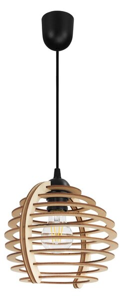 Závesné svietidlo Timber, 1x drevené tienidlo, lp, n