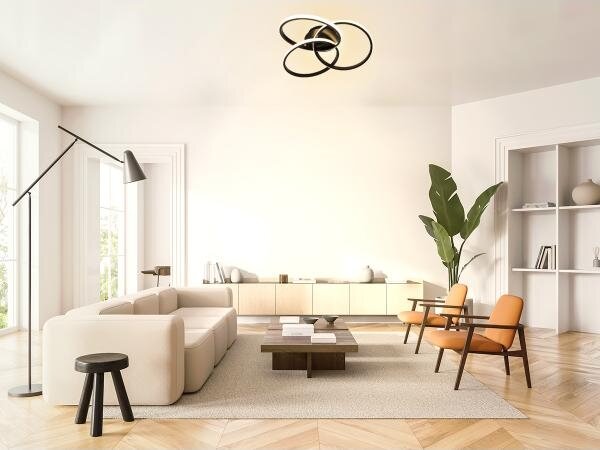 LED Stmievateľné stropné svietidlo LED/70W/230V 3000-6500K čierna +diaľkové ovládanie