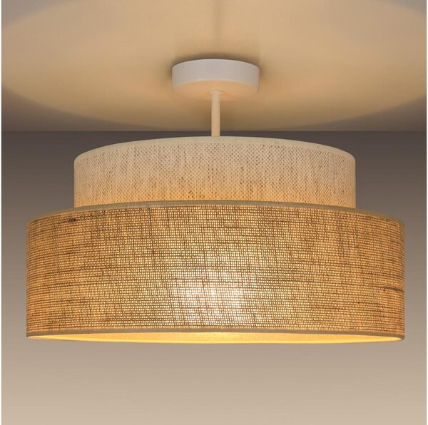 Prisadený luster BOHO 1xE27/60W/230V pr. 40 cm krémová/béžová