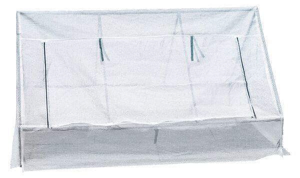 KONDELA Fóliovník, biela, 180x140x94 cm, GRENE