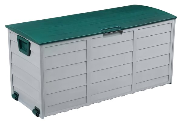 Záhradný úložný box, sivá/zelená, KORTEZ