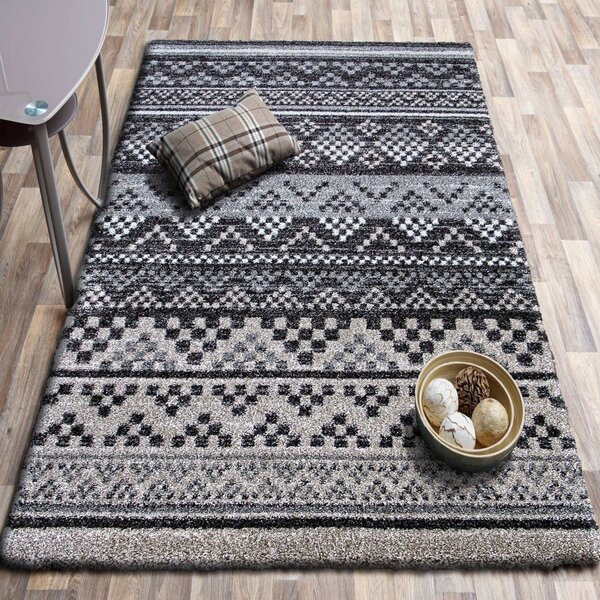 Moderný hnedý koberec v škandinávskom štýle Hnedá Šírka: 80 cm | Dĺžka: 150 cm