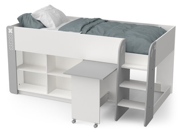 Multifunkčná posteľ Hampton 90x200 - sivá