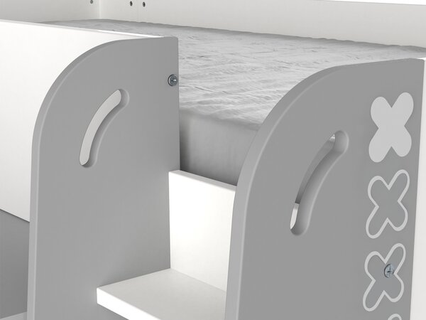 Multifunkčná posteľ Hampton 90x200 - sivá