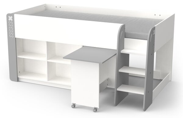 Multifunkčná posteľ Hampton 90x200 - sivá