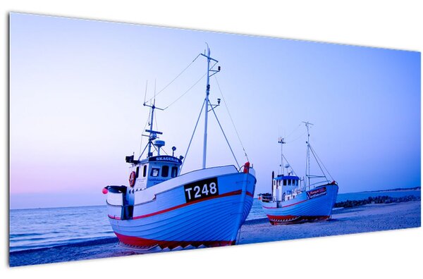 Obraz - Vylodenie za súmraku (120x50 cm)