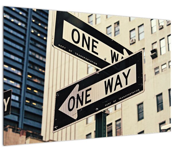 Obraz - New York ONE WAY (90x60 cm)