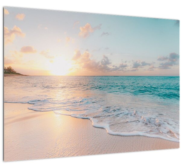 Sklenený obraz - Snová pláž (70x50 cm)