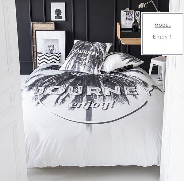 Moderné posteľné obliečky bielej farby 220 x 240 cm Biela