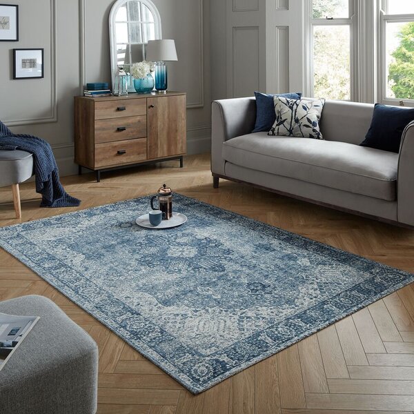 Flair Rugs , Kusový koberec Manhattan Antique Blue, 120x170, modrá, obývacia izba