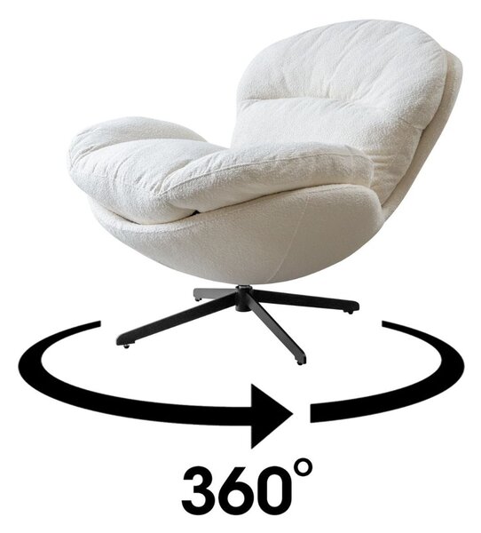 OTOČNÉ KRESLO CARLO BIELE 360°