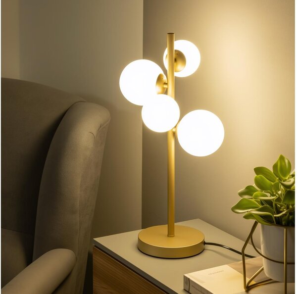 Brilagi - LED Stolná lampa MILLA 4xG9/3W/230V zlatá/biela
