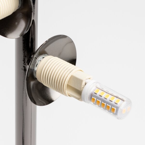 Brilagi - LED stolná lampa MILLA 4xG9/3W/230V čierny chróm/dymová