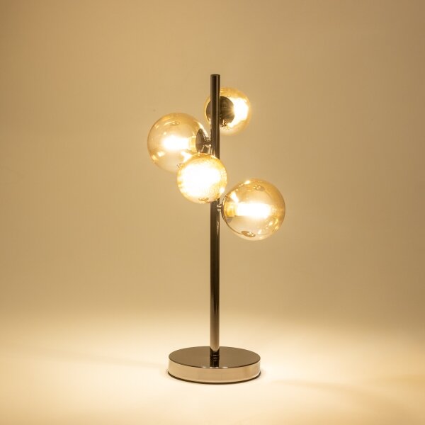 Brilagi - LED Stolná lampa MILLA 4xG9/3W/230V čierny chróm/zlatá