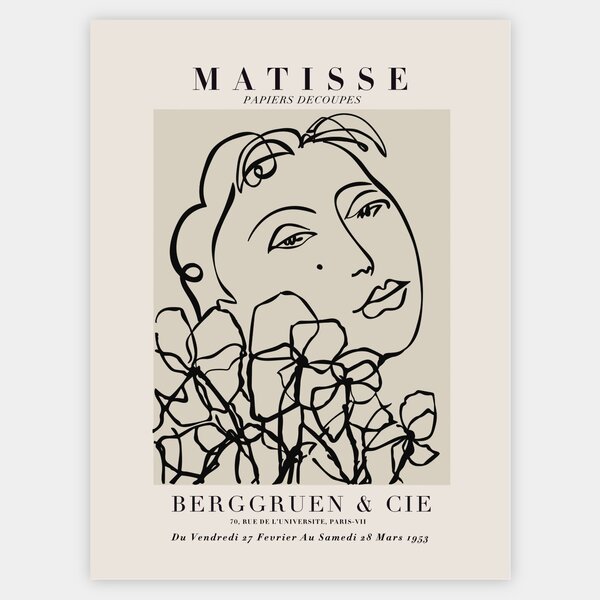 Plagát Woman with Flowers | Henri Matisse