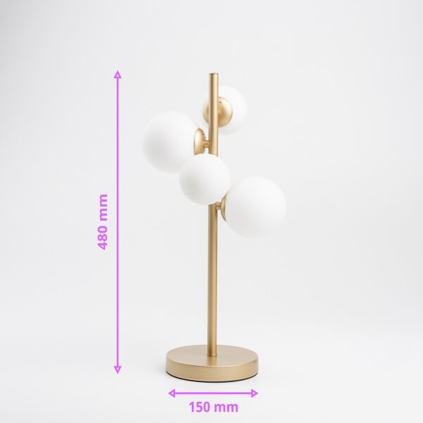 Brilagi - LED Stolná lampa MILLA 4xG9/3W/230V zlatá/biela